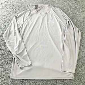 Huk Fishing Shirt Mens XL Gray‎ Outer Banks Barrier Islands Long Sleeve Sun UPF